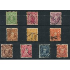 NUEVA ZELANDA Yv. 135/43 SERIE COMPLETA ESTAMPILLAS USADAS 52,5 EUROS